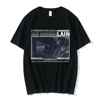 Dark Cyber Anime Oversized Alternative Streetwear Graphic Shirt