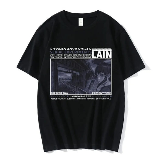 Dark Cyber Anime Oversized Alternative Streetwear Graphic Shirt