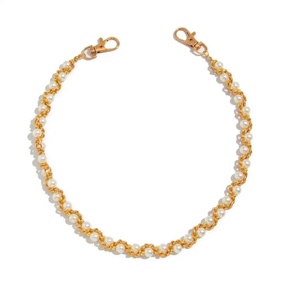 Alternative Pearl Accent Wallet Chain for Grunge, Punk and Y2K Streetwear