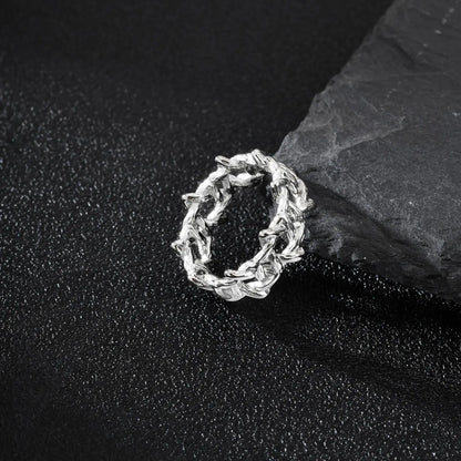 Thorn Crown Statement Ring for Gothic Punk and Dark Alternative Fashion