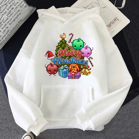 Anime Kawaii Graphic Hoodie with Playful Retro Streetwear Artwork