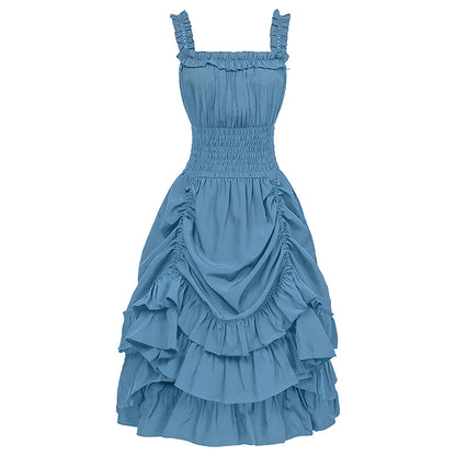 Layered Ruffle Gothic Mini Dress with Coquette Alternative Fashion Aesthetic