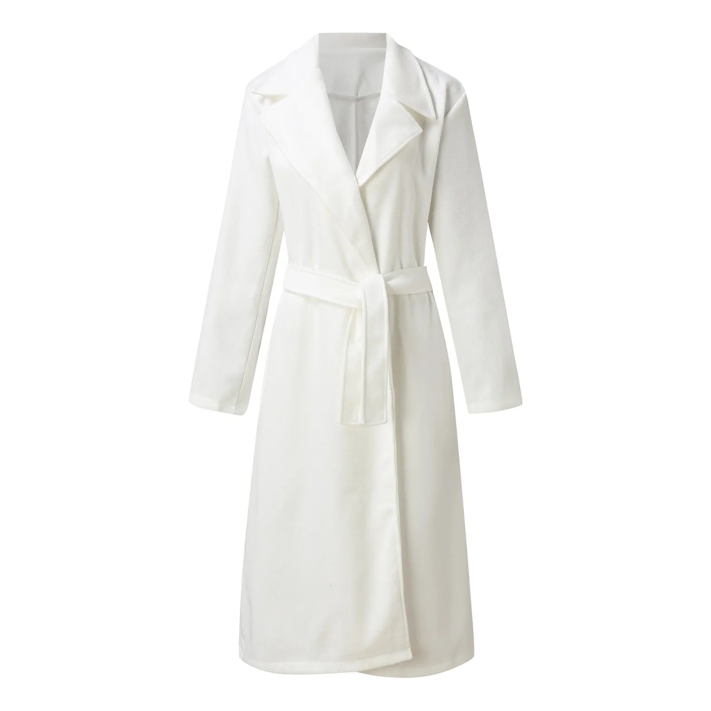 Women's Long Tailored Button Front Coat Relaxed Casual Everyday Layering Outerwear