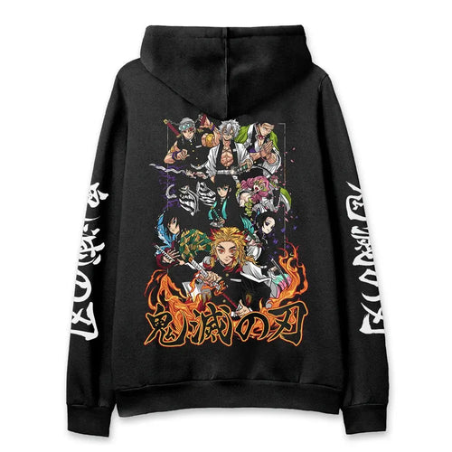Adventure Streetwear Zip Hoodie with Dynamic Manga Artwork - BigCat Streetwear