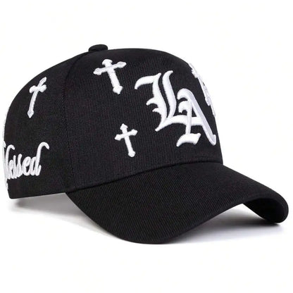 Embroidered Graphic Baseball Cap with Adjustable Fit for Contemporary Streetwear Casual Fashion Style