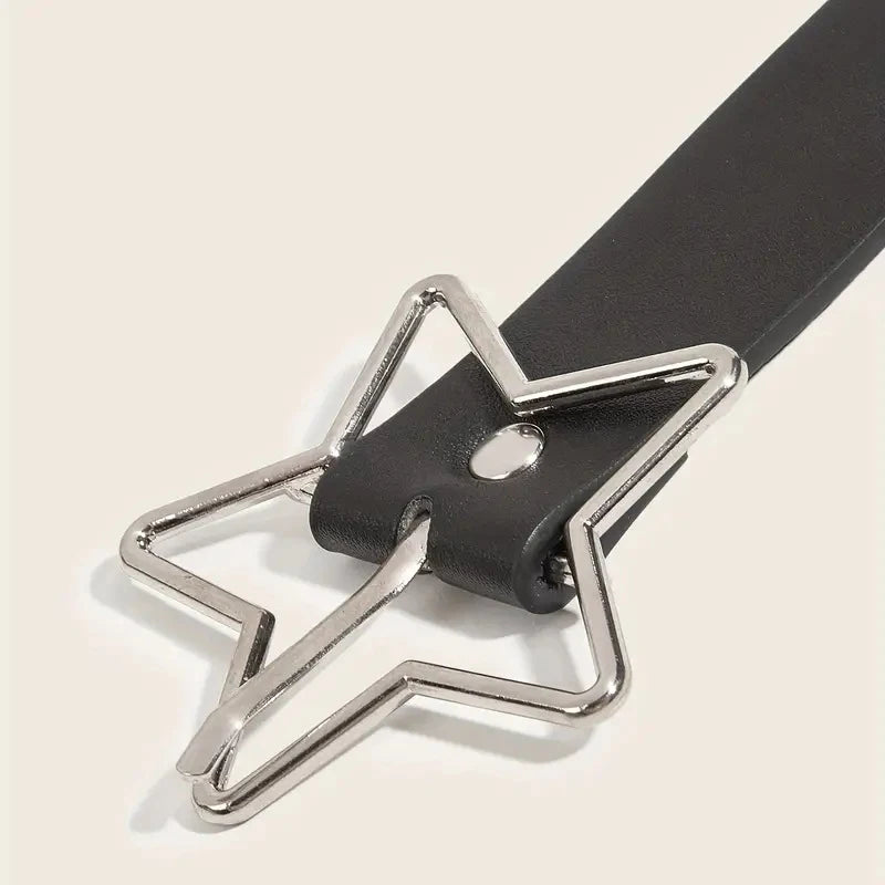 Star Eyelet Rivet Waist Belt for Gothic Punk Y2K Fashion Looks
