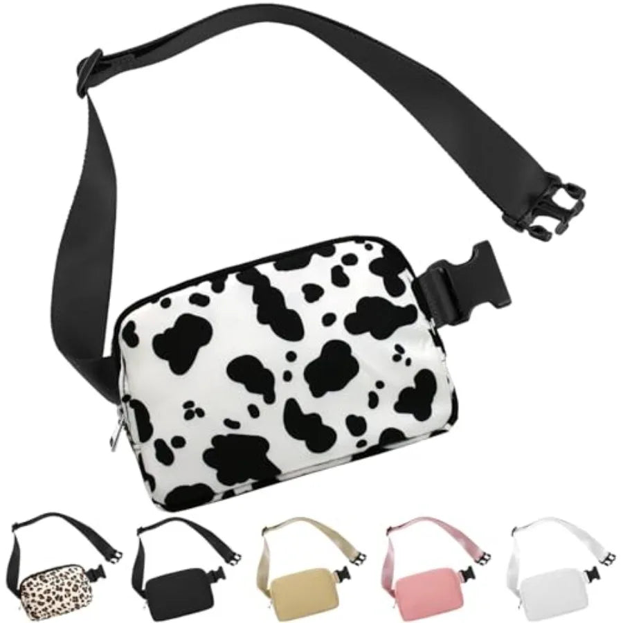 Compact Genuine Leather Belt Bag with Adjustable Strap Crossbody Carry Design