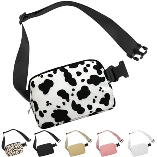 Compact Genuine Leather Belt Bag with Adjustable Strap Crossbody Carry Design