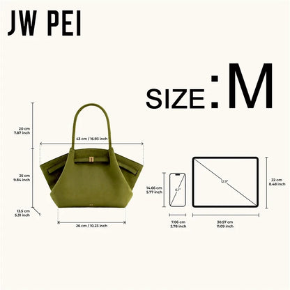 Minimalist Split Leather Hobo Tote Bag with Top Handle Everyday Work Design
