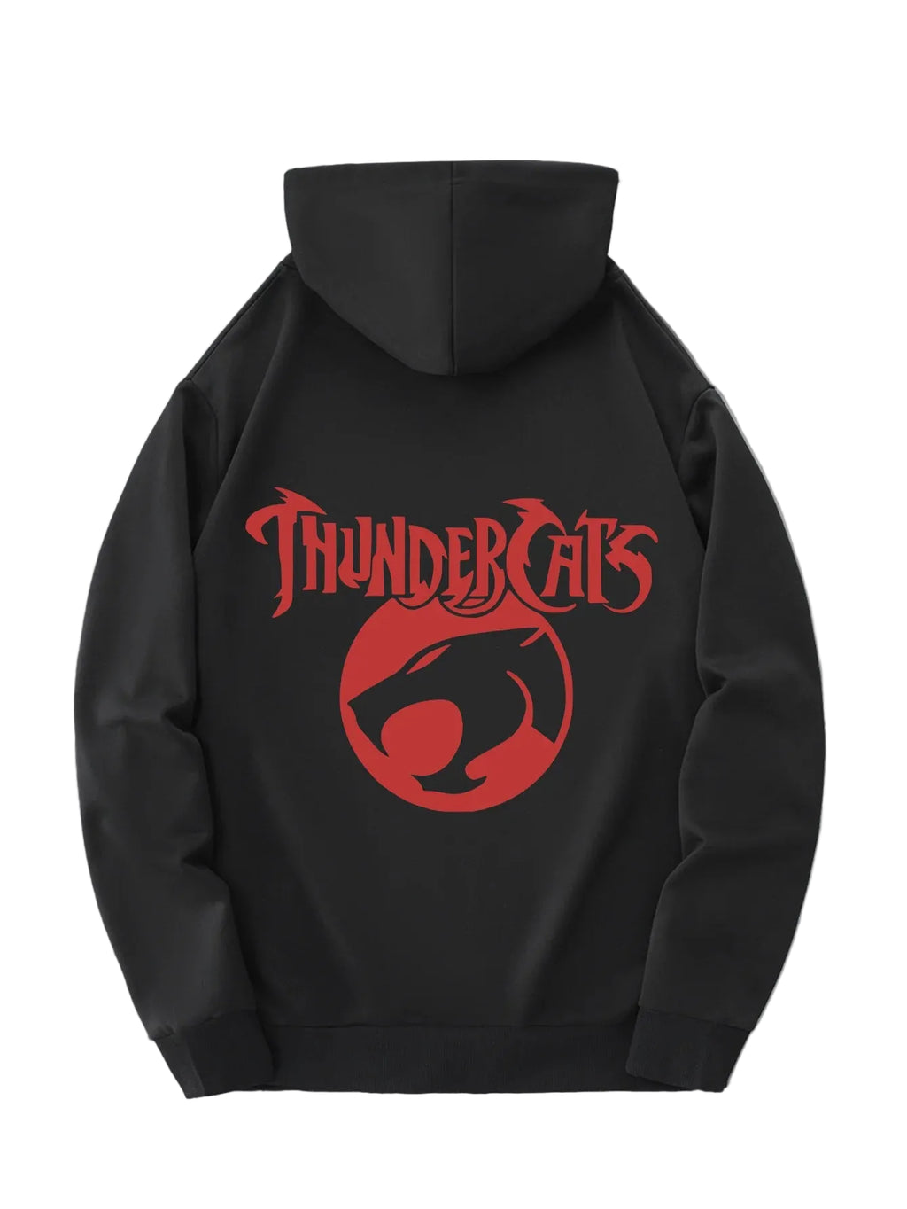 Retro Anime Streetwear Hoodie with Thunder Beast Manga Graphic Design