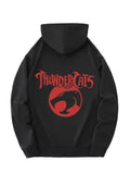 Retro Anime Streetwear Hoodie with Thunder Beast Manga Graphic Design