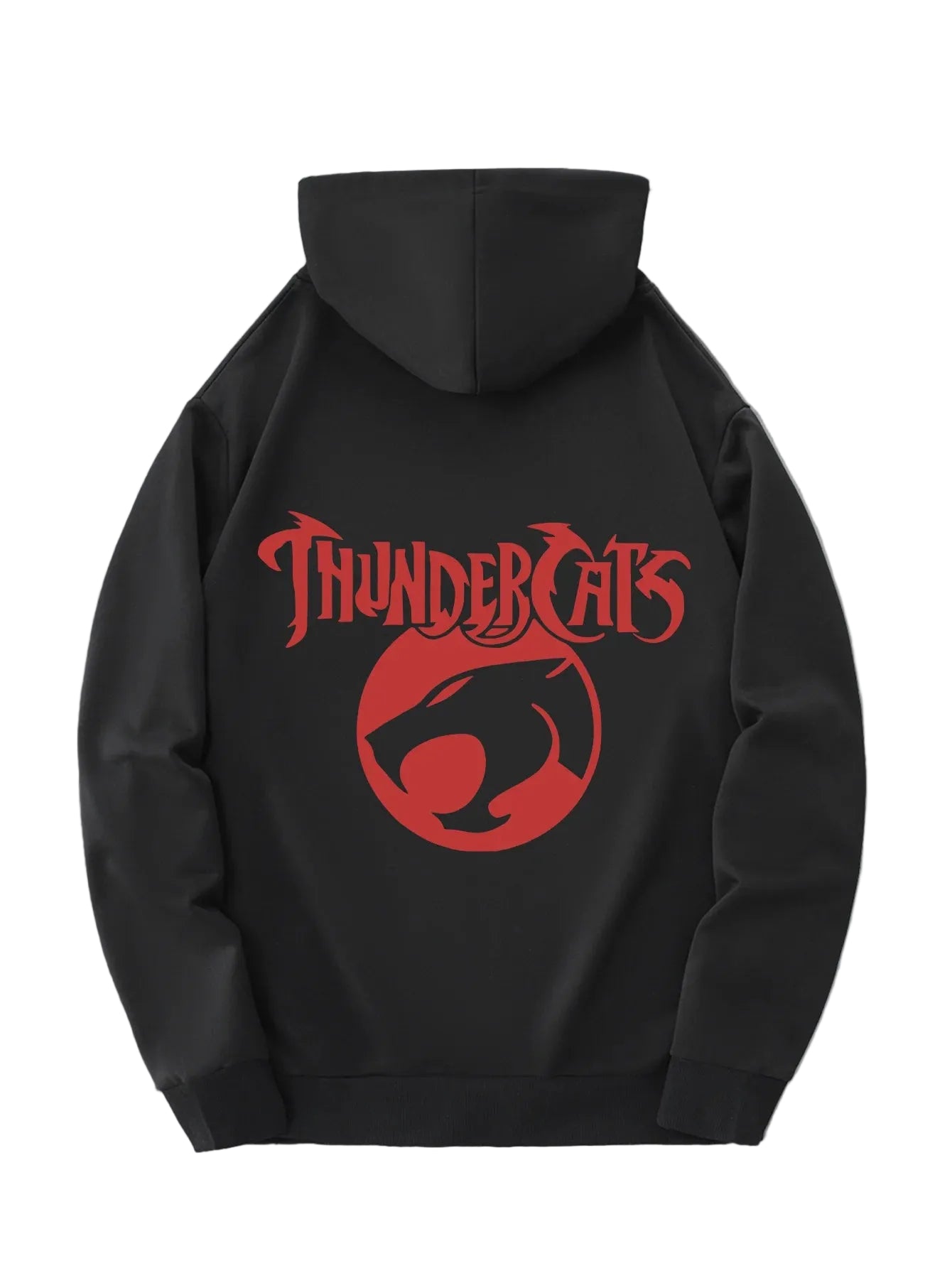 Retro Anime Streetwear Hoodie with Thunder Beast Manga Graphic Design