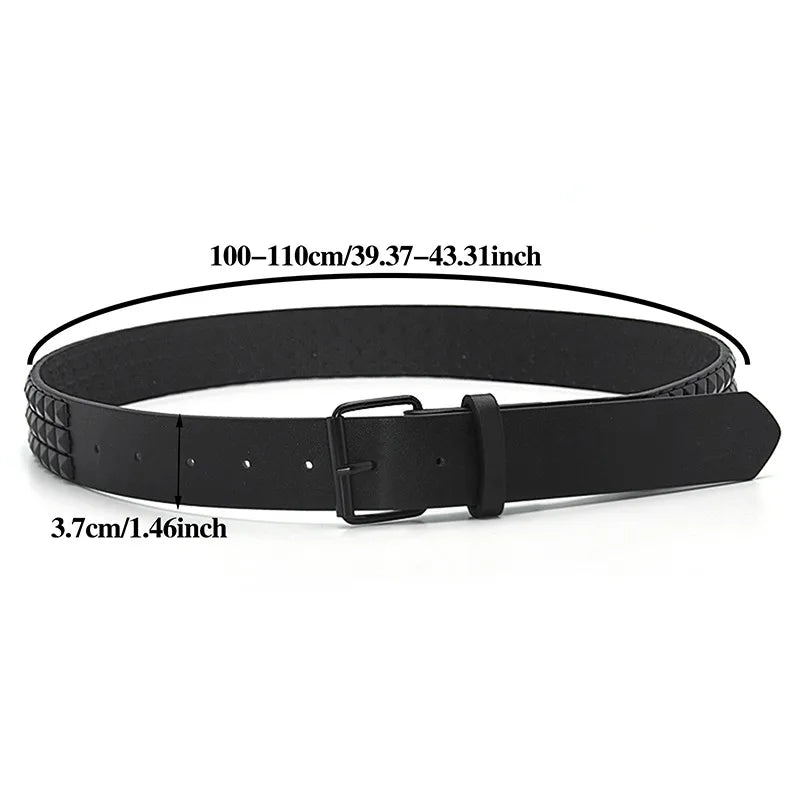 Studded Punk Belt with Rivet Details for Alternative Fashion Styling