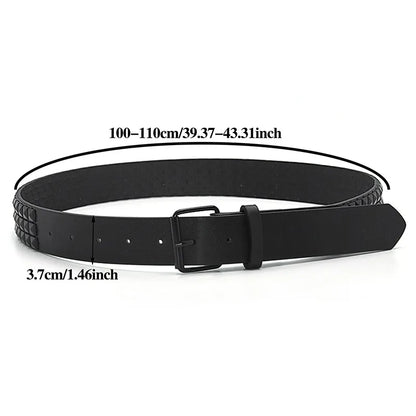 Studded Punk Belt with Rivet Details for Alternative Fashion Styling