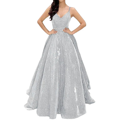 Sparkling Corset Waist Alternative Eveningwear Ball Gown Dress