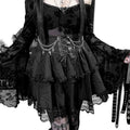 Layered Lace Gothic Dress with Elegant Dark Alternative Aesthetic