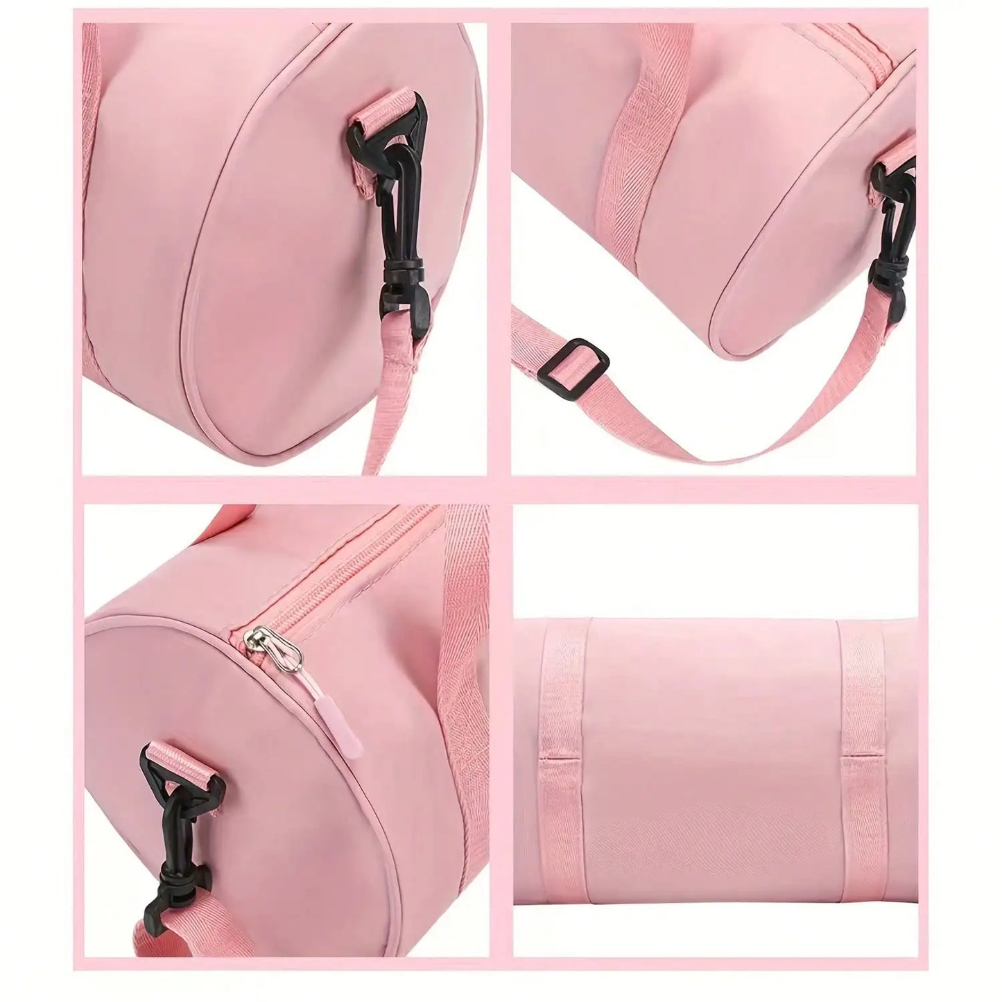 Mini Barrel Duffle Bag with Adjustable Strap Lightweight Travel Carry Design