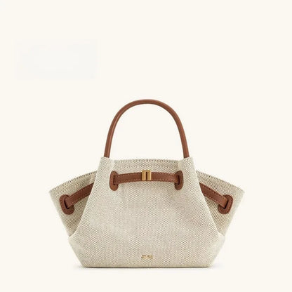 Structured Dumpling Tote Bag with Top Handle Large Capacity Design