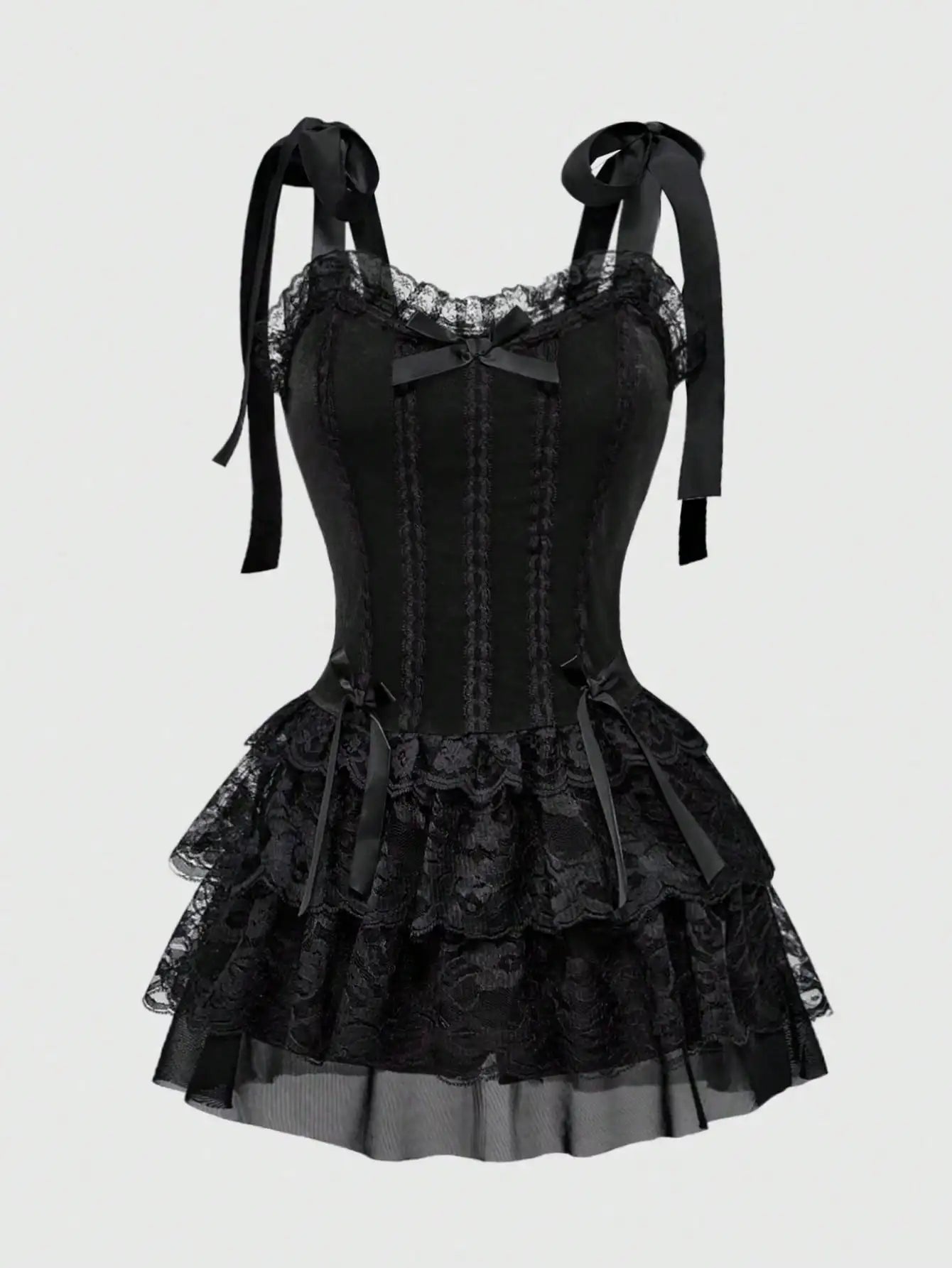 Corset Ruffle Dress for Alternative Streetwear Fashion