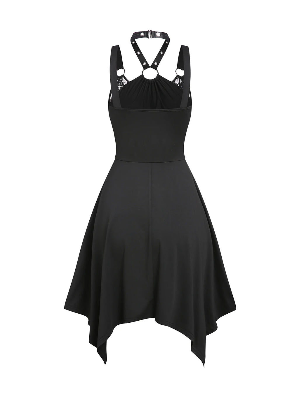 Gothic Kawaii Asymmetrical Dress with Alternative Harajuku Streetwear Aesthetic