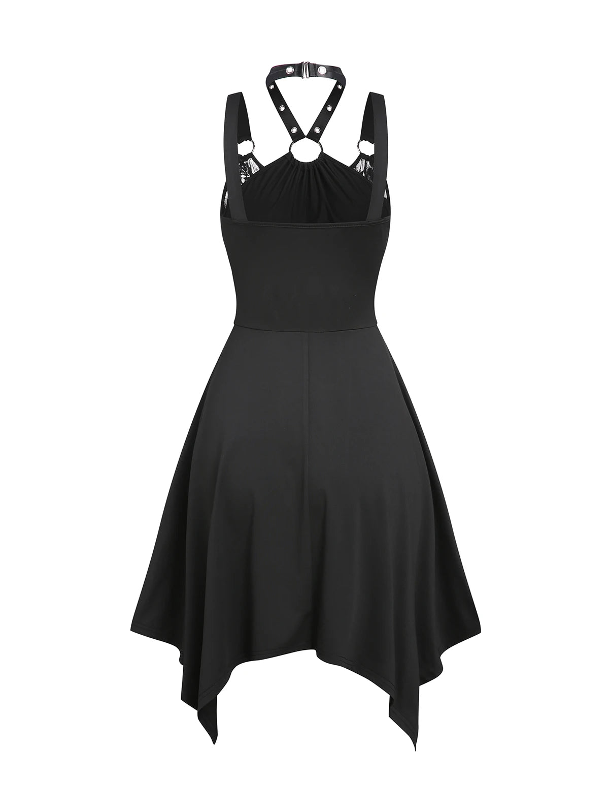 Gothic Kawaii Asymmetrical Dress with Alternative Harajuku Streetwear Aesthetic