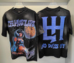 Distressed Graphic Oversized Cotton Streetwear T-Shirt with Vintage-Inspired Artwork