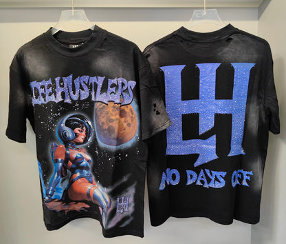 Distressed Graphic Oversized Cotton Streetwear T-Shirt with Vintage-Inspired Artwork