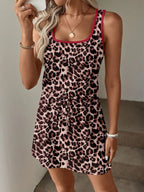 Striped Sleeveless Drawstring Waist Mini Dress with Relaxed Everyday Style