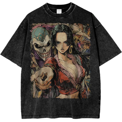 Nico Robin One Piece Anime Tshirt Vintage Graphic Tee Man Women Short Sleeve Tee Streetwear 2026 Summer Casual Tops Y2k Clothes
