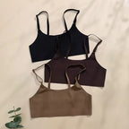 Seamless Square-Neck Minimalist Bralette and High-Leg Brazilian Thong Set