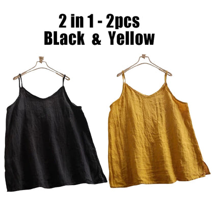 Relaxed V-Neck Camisole Tank Top with Lightweight Everyday Streetwear Styling