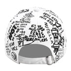 Abstract Graphic Print Adjustable Baseball Cap for Contemporary Streetwear Everyday Casual Fashion Style