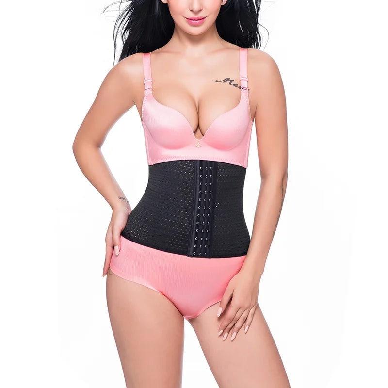 Breathable Perforated Underbust Waist Cincher with Multi-Row Hook Closure