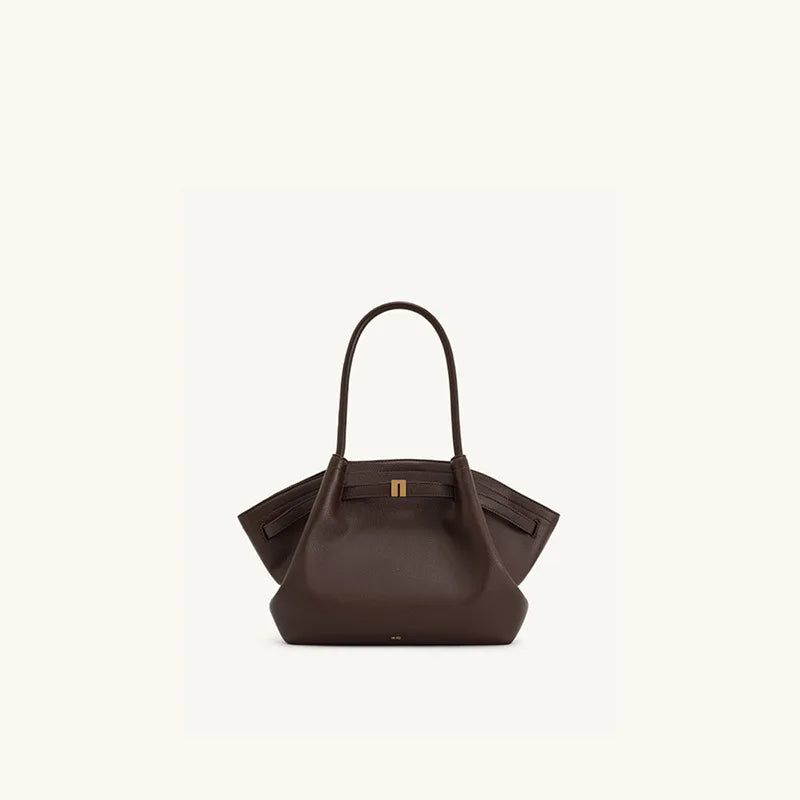 Structured Dumpling Tote Bag with Top Handle Large Capacity Design