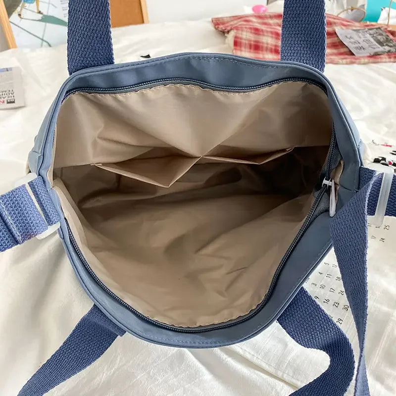 Utility Style Crossbody Tote Bag with Organized Storage Design