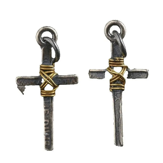 Wrapped Cross Pendant Necklace Gothic Punk Alternative Statement Fashion Jewelry