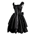 Victorian Inspired Gothic Corset Dress With Layered Skirt Alternative Fashion Design