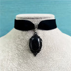 Victorian Gothic Cameo Choker Necklace for Dark Feminine Witchy and Alternative Fashion Styling