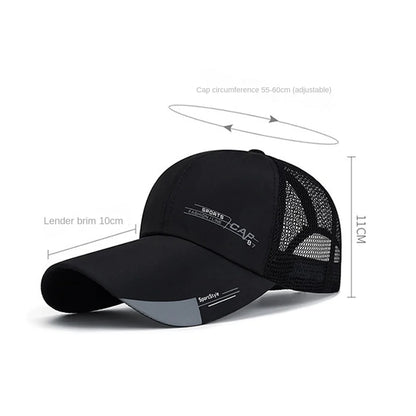 Unisex Breathable Mesh Baseball Cap with Adjustable Fit for Summer Outdoor Activities