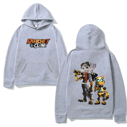 Anime Futuristic Streetwear Hoodie with Manga-Inspired Robot Adventure Artwork