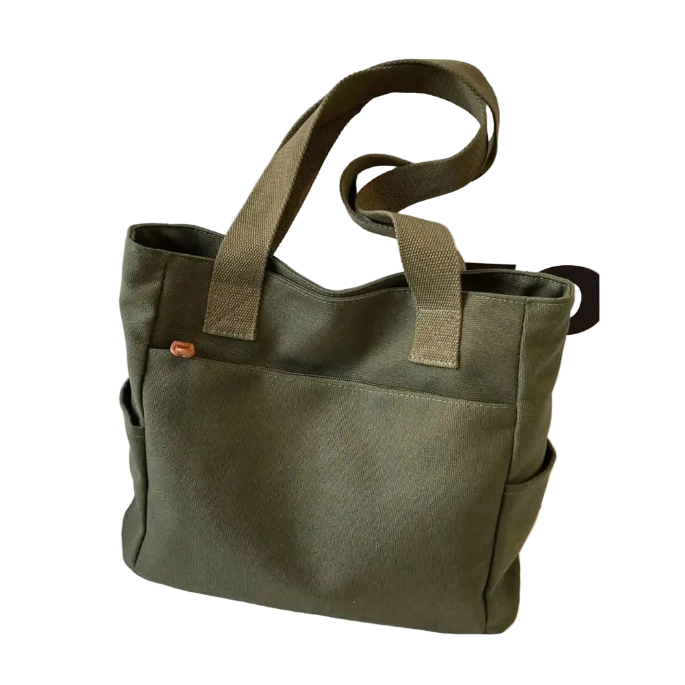 Multi Pocket Utility Hobo Tote Bag with Relaxed Carry Design