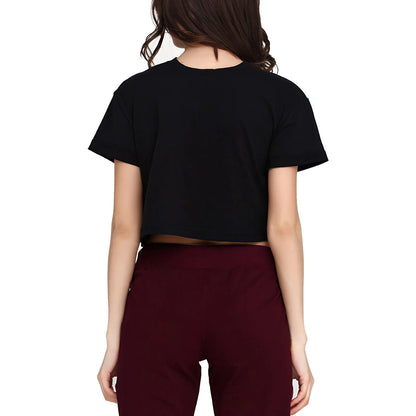 Graphic Crop Tee with Fitted Silhouette and Casual Streetwear Styling