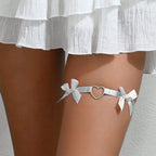Bow Accent Thigh Garter Dark Feminine Alternative Fashion Accessory