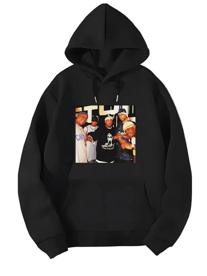Streetwear Graphic Hoodie with Bold Typography Print and Everyday Fit