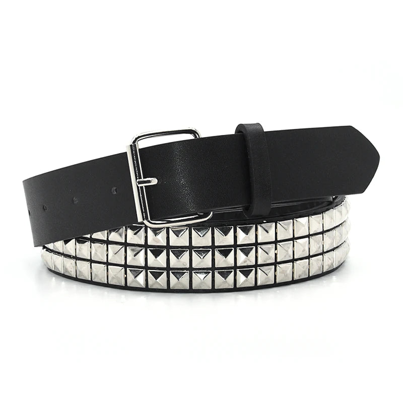 Studded Punk Belt with Rivet Details for Alternative Fashion Styling