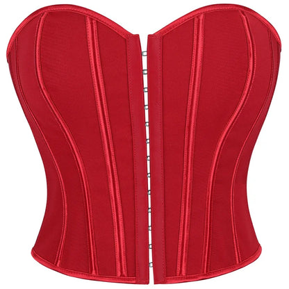 Strapless Corset Top with Structured Boning and Sculpted Waist Silhouette