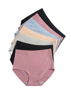 10-Pack Classic Mid-Rise Brief Panties in Assorted Solid Colors