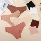 Seven-Piece Seamless V-Waist Bikini Brief Set in Modern Neutrals
