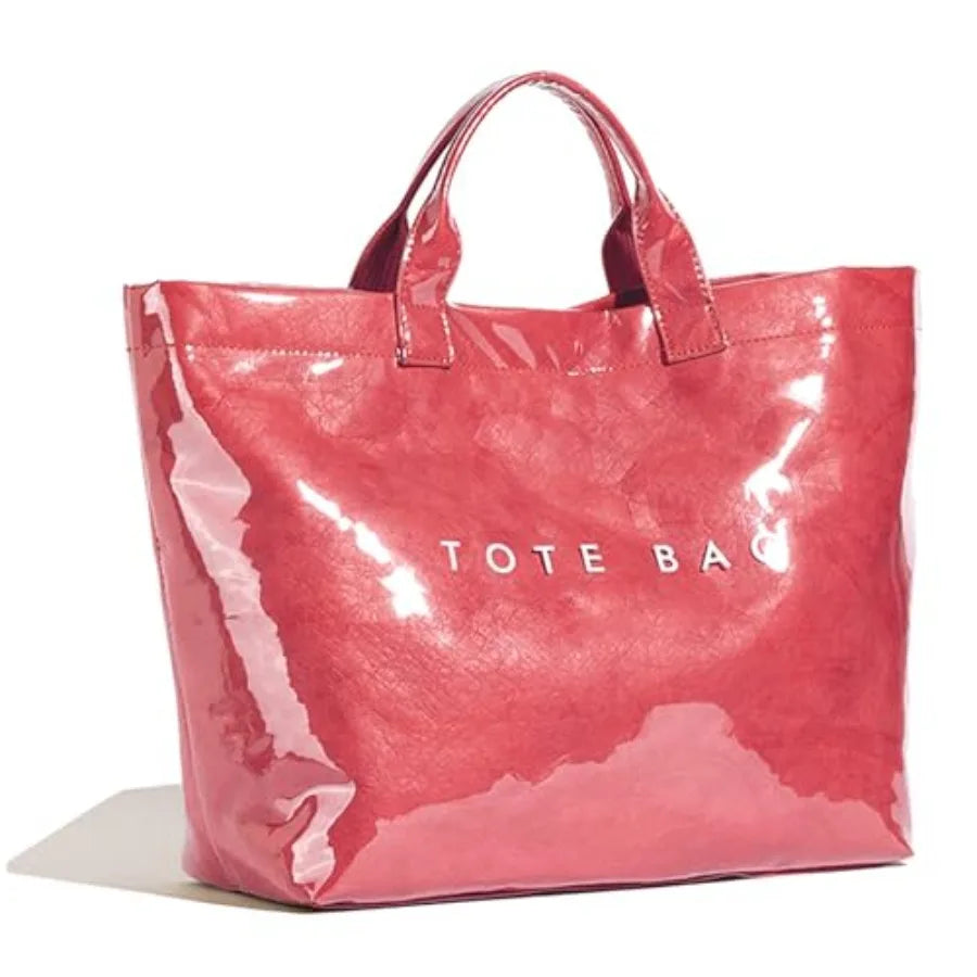 Oversized Waterproof Tote Bag with Animal Inspired Pattern Beach Carryall