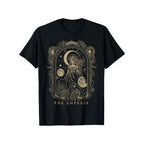 Anime Celestial Empress Graphic T-Shirt with Gothic Manga-Inspired Streetwear Design